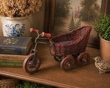 Vintage Mini Wicker Tricycle