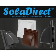 Cowled Gravity Flap Wall Outlet Non-Return Valve Cowl Duct Cover Air Vent Grille