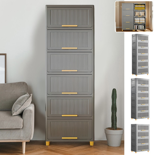 Tier plastic storage cabinet - 6,