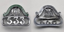 Southend Corporation Transport uniform cap badge No.533