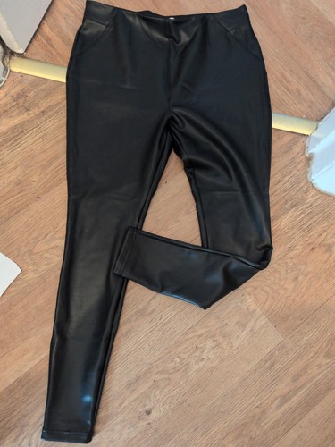 Jeggings black pleather - tu,
