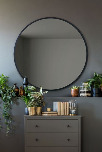 Extra large black round wall - large,