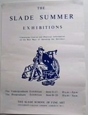 Rare vintage SLADE SCHOOL OF ART - LONDON - SUMMER EXHIBITION POSTER