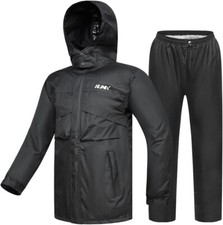 ILM Waterproof Rain suit Men Jacket and Trousers-Motorbike Fishing Rain Coat-L