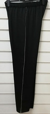 LADIES BLACK  QUALITY SATIN PYJAMA BOTTOM PANTS UK SIZES  6-22