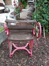 Medium sized Cast Iron Vintage Clothes Wringer with some treated woodworm