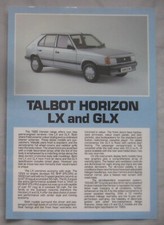 1985 Talbot Horizon LX & GLX