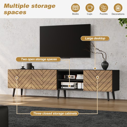 180cm stand cabinet black - stand,
