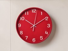 Red WALL CLOCK. Kitchen
