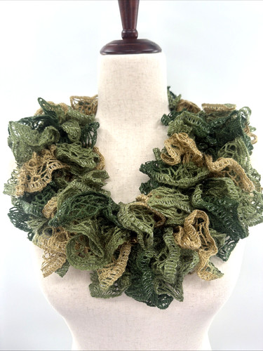 Handmade ruffle yarn scarf - ruffle,