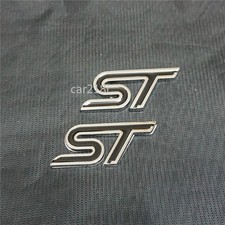 2x Chrome Big ST Black Silver