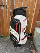Motorcade White Black and Red Dry Series Golf Cart Bag