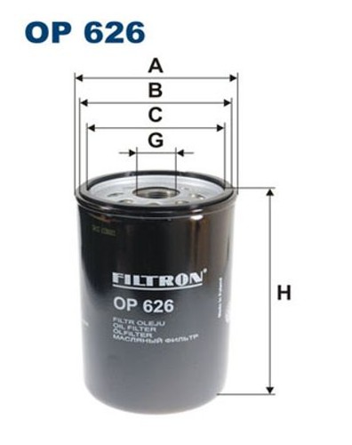 Fits filtron 626 - op, oil