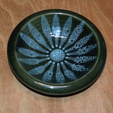 Lotus Pottery Bowl Dish Green