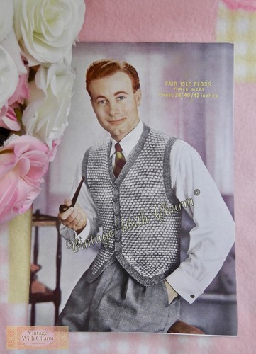 Vintage 1950s mens - mens, waistcoat