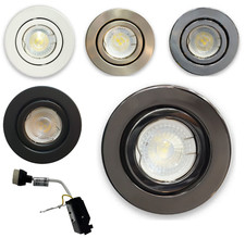 Recessed Ceiling Lights Tilt GU10 LED Round Downlight Lounge Spotlights