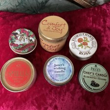 MIXED LOT CANDLE TINS x 5 & 1 INCENSE SPIRAL CONES/ PRICE’S COLONY ETC ~ EMPTY ~