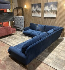 Loaf Extra Large Left Hand Corner Sofa - Dawdler - Brolly Clever Velvet