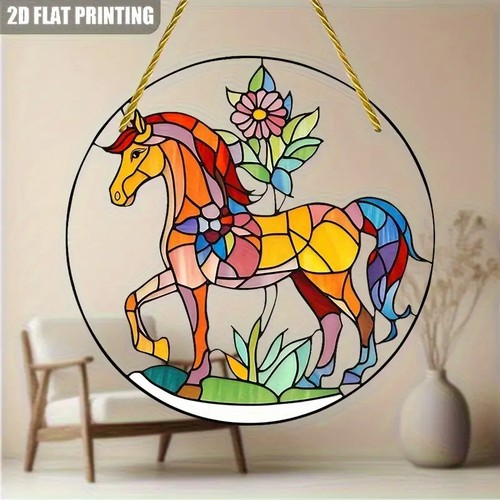 Multicolor horse acrylic - multicolor,