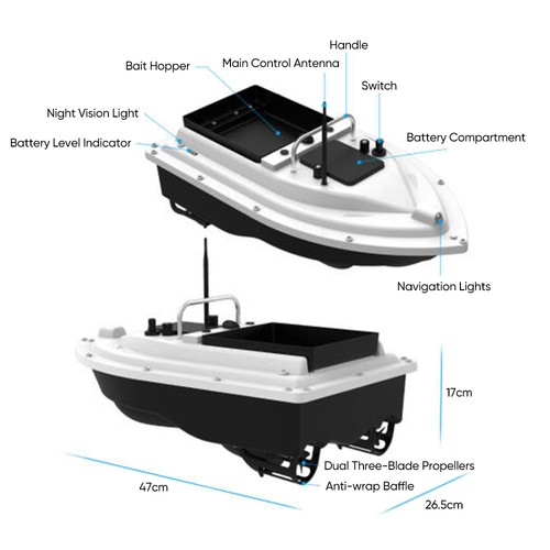 5200 gps bait boat - gps,