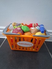 Kids Pretend Play Food and Shopping Basket