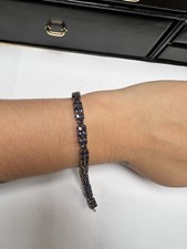 Blue Sapphire 9K Gold Bracelet