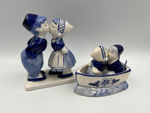 Pair blue white dutch - of, &
