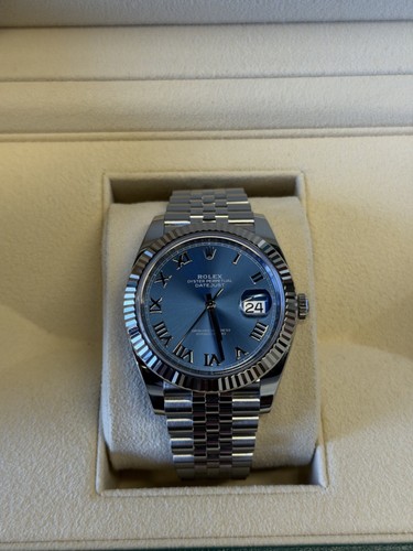 Rolex datejust azzuro - 41, blue