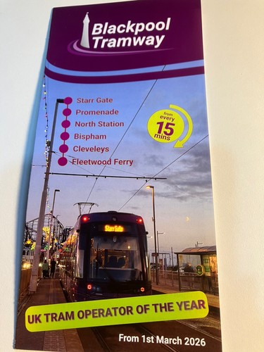 Blackpool tramway route - tramway,