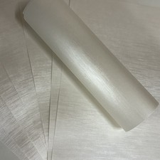 A4 Premium Imitlin Metallic Pearl White Silk Pearlescent Paper: 130gsm 20 Sheets