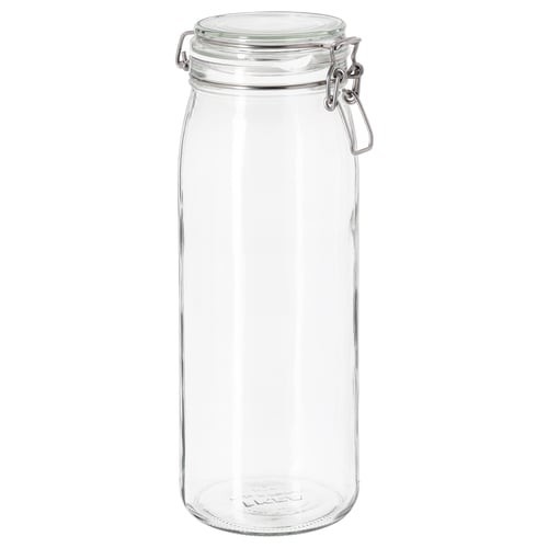 Glass storage jar - glass,