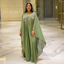 Moroccan Kaftan Dubai Abaya African Muslim Women Oversize Dress Robe Loose Gown