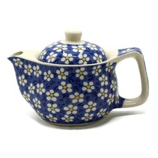 Small herbal teapot blue - teapot,