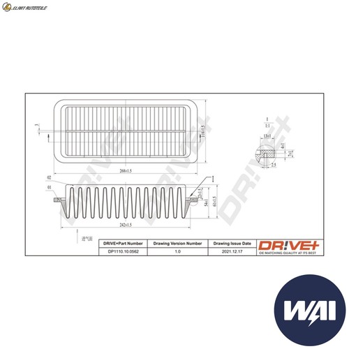 Air filter dp1110 0562 - air, dp1110.10.0562