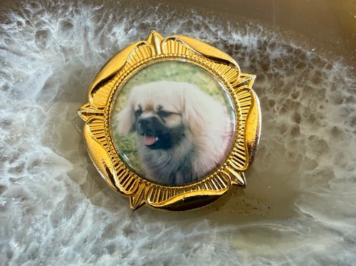 Cute vintage dog brooch - vintage,