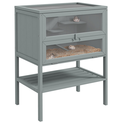 Wooden hamster cage with - cage,
