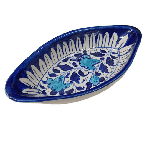 Handcrafted blue pottery - blue, deep