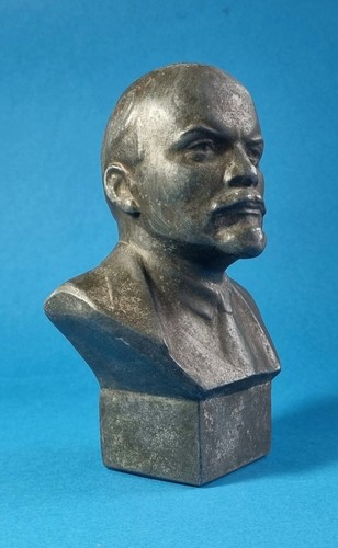 Lenin bust metal 13cm high - metal,
