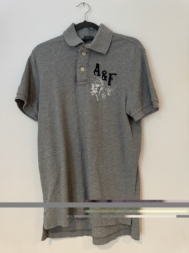 Abercrombie fitch grey polo - abercrombie,