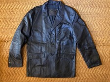 Ciro Citterio Black Leather Blazer Jacket. Small. 42” Chest. VGC. 