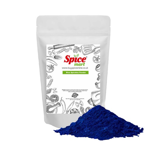 Blue spirulina powder - blue, pure