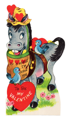 Vintage valentine card anthro - vintage,