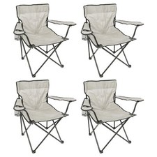 4x Matt Black/Beige Folding