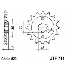 SPROCKET JT 711 z14 CAGIVA 125
