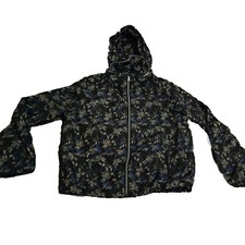 Floral Shower Proof Lightweight Hooded Jacket/Kagoul/Mac Size 16 By Primark