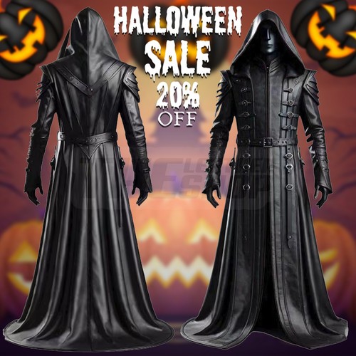 Leather trench coat for men - leather,