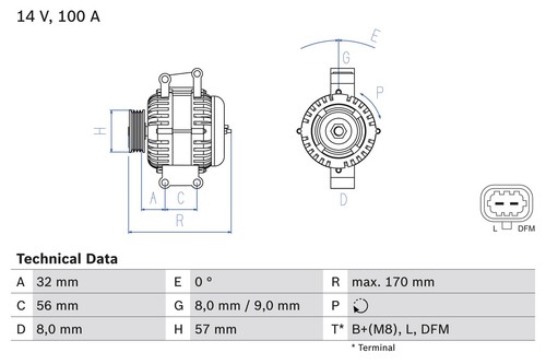 Bosch 986 044 - 986, alternator
