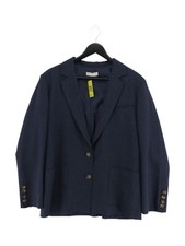 MAISON HOTEL Men's Blazer XL Blue Linen with Cotton Overcoat