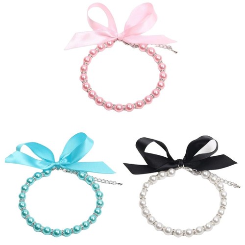 Adjustable pet pearl necklace - adjustable,