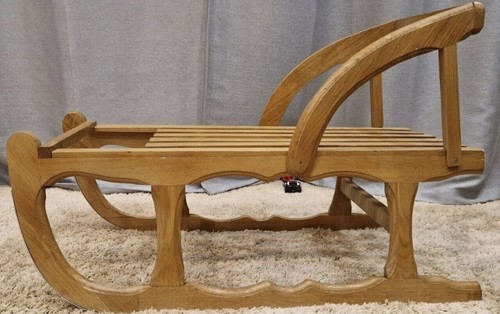 Wooden snow sledge